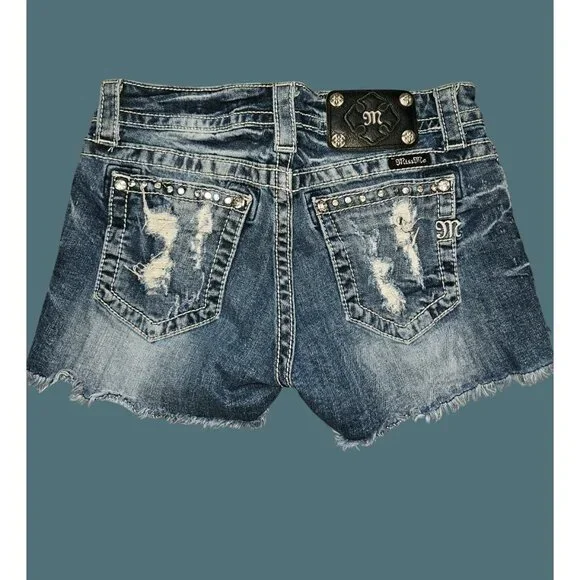 Miss Me Patriotic Americana Shorts Women Size 28 - Picture 3 of 9